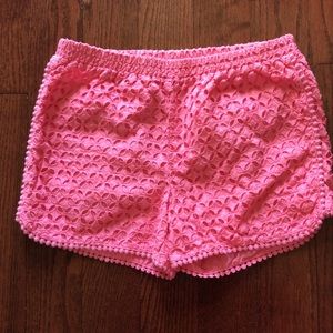 Lilly Pulitzer eyelet pink shorts sz XL